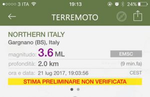Scossa di terremoto sul Garda: tanta paura ma nessun ferito