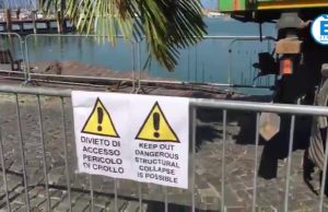 Desenzano, crolla il lungolago: transennata la porzione di strada
