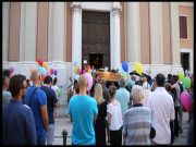 Borgosatollo: palloncini colorati per l’ultimo saluto a Graziano Roversi