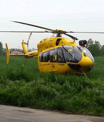Lo Stadio Lino Turina di Salò base d’atterraggio dell’Elisoccorso