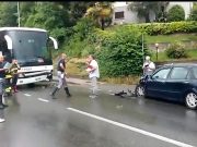 Frontale tra un Autobus e una Lancia Libra: grave un bambino