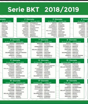 Il campionato inizia con Brescia-Perugia, venerdì 24 agosto alle 21
