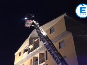 Maltempo, volano le lamiere dal tetto di una palazzina a San Polo