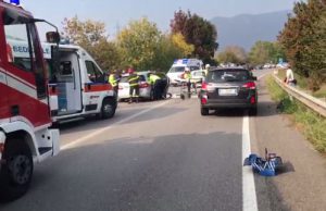 Incidente domenica sulla 45bis: otto feriti tra cui due bambini