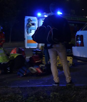 Incidente in via Malta. Un motociclista ricoverato in codice rosso