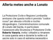 Maltempo, allerta meteo a Lonato