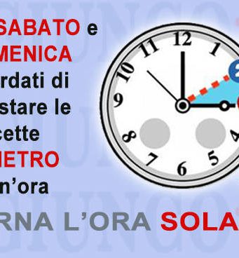Torna l’ora solare: lancette indietro di un’ora tra sabato e domenica