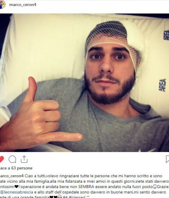 Marco Ceron, messaggio social ai tifosi: visita del presidente Petrucci