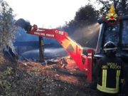 Incendio doloso a Clusane: 5mila metri quadrati di sottobosco andati in fumo