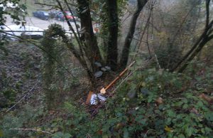 Presepio in Valle di Mompiano visitabile nonostante i danni