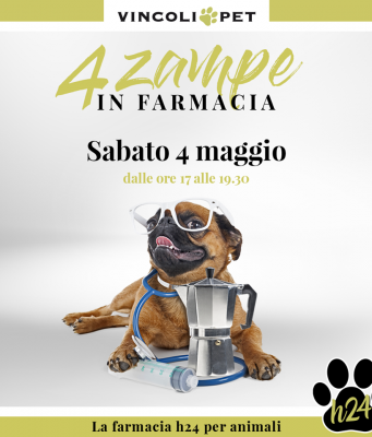 La Farmacia H24 anche per i “4 zampe”. L’idea è di Maria Laura Vincoli
