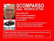 Scomparso da Castegnato: si cerca Marco Molinari