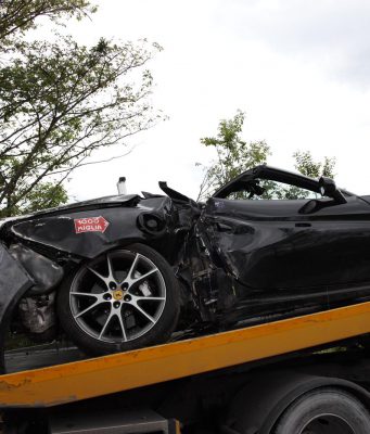 Incidente tra due Ferrari durante la 1000 Miglia