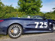 1000 Miglia, incidente a Montefiascone: distrutta una Mercedes Tribute