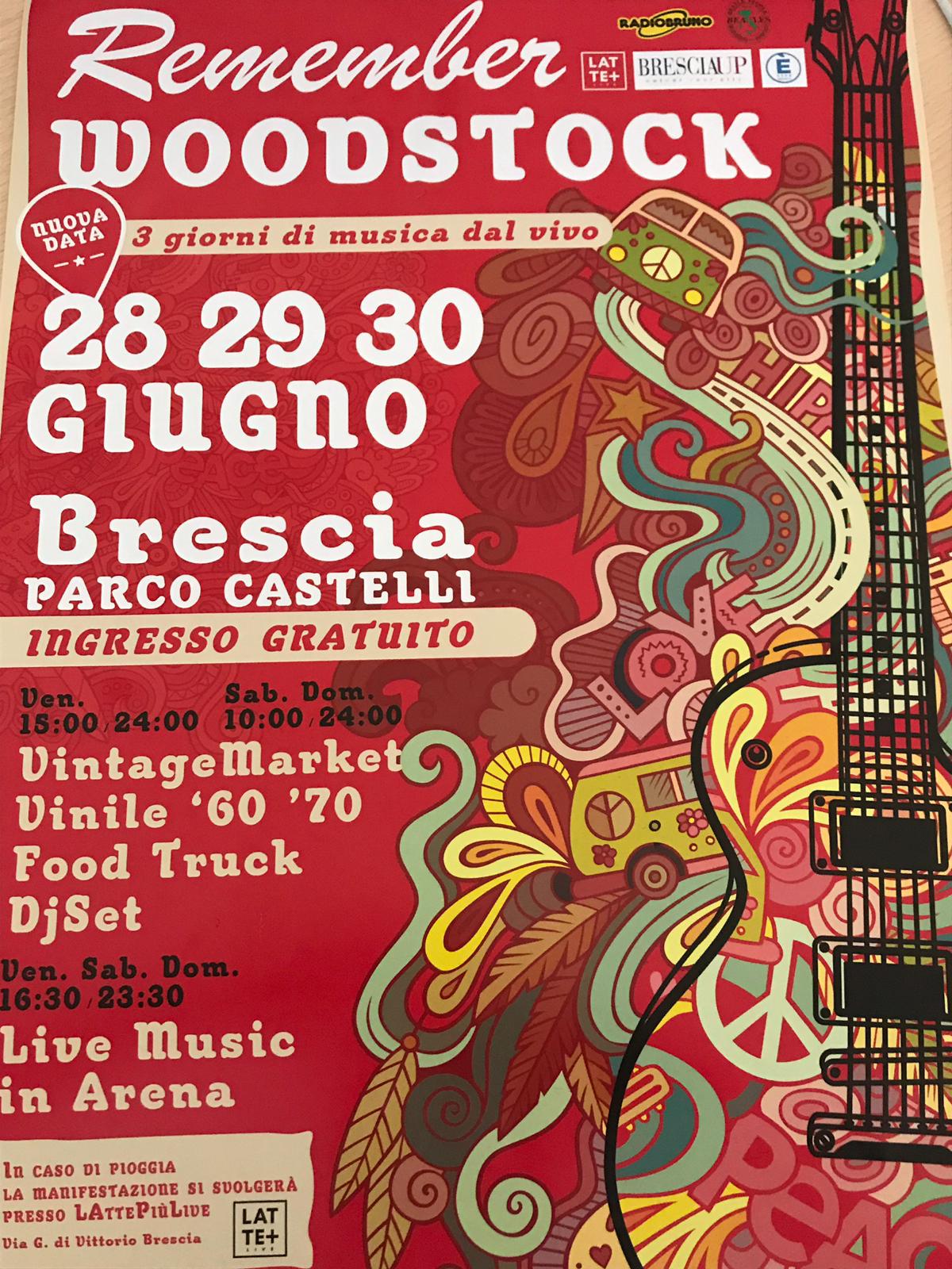 Remember Woodstock, dal 28 al 30 giugno al Parco Castelli