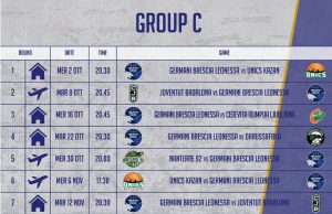 Germani, ecco il calendario definitivo dell’Euro Cup