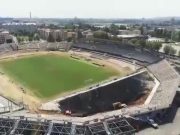 In volo con il drone sullo stadio Rigamonti: dall’alto l’avanzamento dei lavori