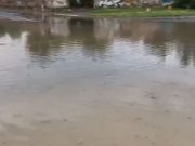 Brescia, nei pressi della stazione strade allagate dalla forte bomba d’acqua
