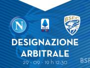 Brescia – Napoli, il lunch match sarà diretto da Manganiello