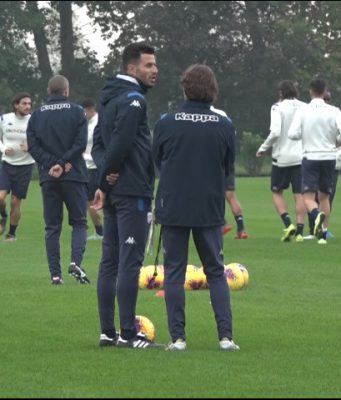 Brescia, le immagini del primo allenamento di Fabio Grosso