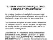 Tifosi Atalantini, “a Brescia o tutti o nessuno” . Pronti a boicottare la trasferta