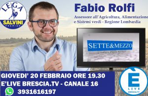 Fabio Rolfi ospite stasera a “Sette & Mezzo” su Èlive