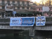 Torna a sventolare lo striscione che unisce Brescia e Bergamo