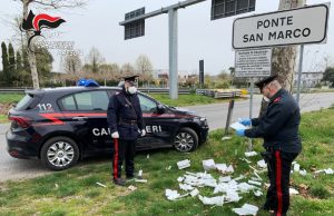 Calcinato: 400 tamponi ritrovati per strada