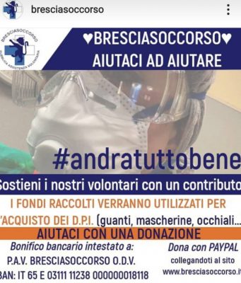 Coronavirus, Bresciasoccorso si fa…. in tre. Ed estende la copertura anche a Brescia ovest