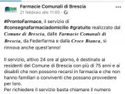 Coronavirus, #PRONTOFARMACO, consegna gratuita di farmaci a ultra 75enni 24 ore su 24