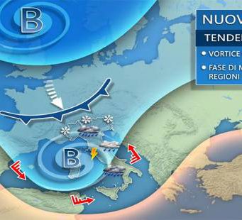 Meteo, arrivano pioggia, neve sulle Alpi e abbassamento delle temperature. Le previsioni di 3B Meteo