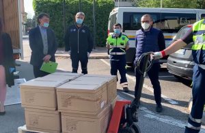 Consegnate le mascherine della Regione per il trasporto pubblico
