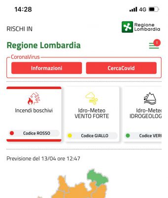 Meteo, Protezione Civile, domani vento forte e possibili piogge nel bresciano