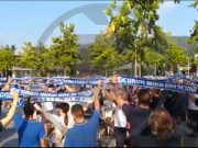 L’omaggio della Curva nord agli eroi del Civile