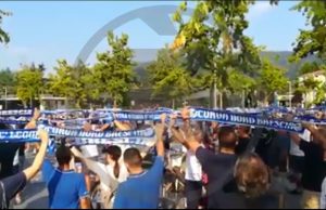 L’omaggio della Curva nord agli eroi del Civile