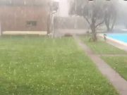 Maltempo, pioggia e grandine sulla Franciacorta