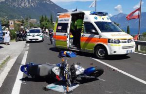 Incidente sulla Gardesana: 65enne soccorso in eliambulanza