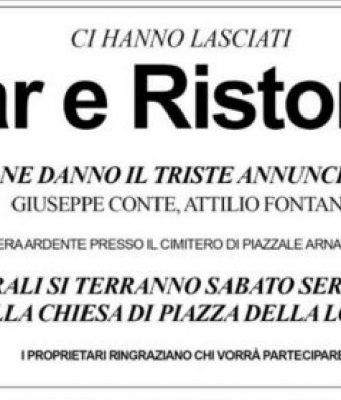 “Il funerale dei bar”, alle 21.00 la protesta degli esercenti di Piazzale Arnaldo
