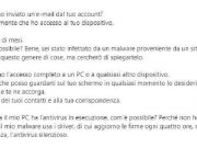 “Ho accesso al tuo dispositivo, ti sto osservando da un paio di mesi”, attenzione alle email e ai ricatti