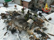 Tetto in fiamme a Lodrino, nessun ferito