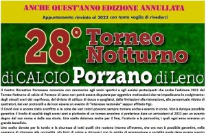 Salta il Torneo di Porzano, “Una scelta dolorosa, arrivederci al 2022”