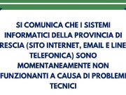 Problemi tecnici per la Provincia: down sito, email e telefoni