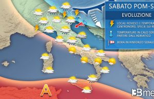 Weekend a due facce con temperature un po’ più basse
