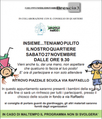 San Polo Parco, inizia “Teniamo pulito il nostro quartiere”