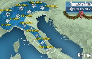 Neve all’immacolata anche in pianura