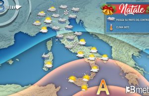 A Natale potrebbe piovere, ma niente neve