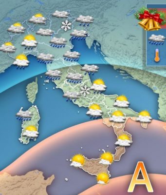 A Natale potrebbe piovere, ma niente neve