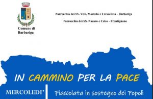 Barbariga, alle 20.45 la fiaccolata “in cammino per la pace”