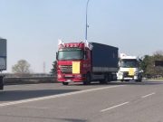 Tir in corteo dalla provincia al Brixia Forum