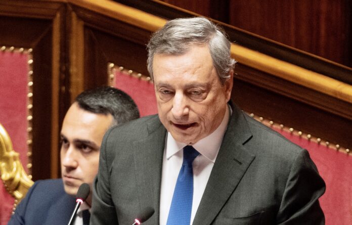 Draghi: “Chiedo la fiducia sulla risoluzione Casini”